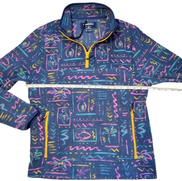 Chubbies BoomShakalaka Men's 1/4 Zip Fleece Pullover Jacket Sweater Size Small - Picture 8 of 9